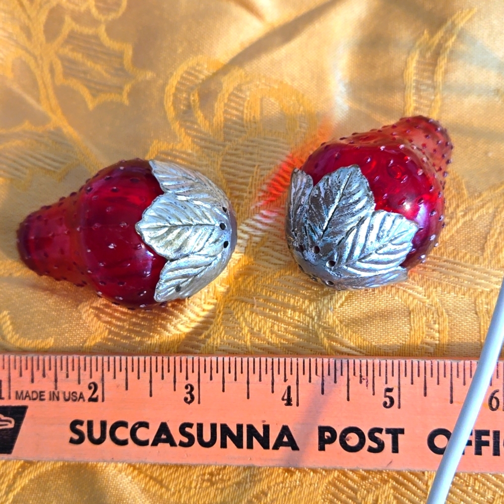 Vintage Strawberry Salt & Pepper Shakers